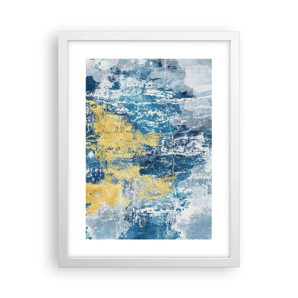 Póster en marco blanco - Una abstracción serena - 30x40 cm