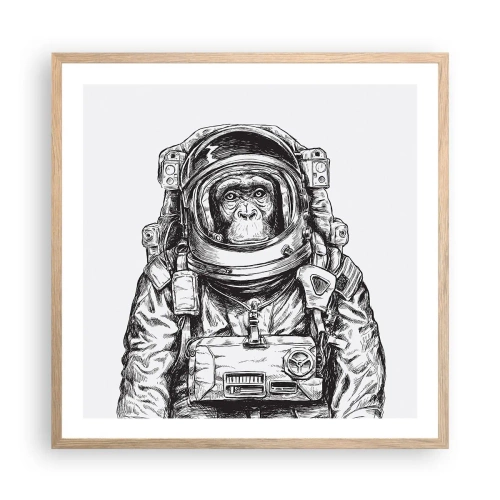 Póster en marco roble claro - Evolución alternativa - 60x60 cm