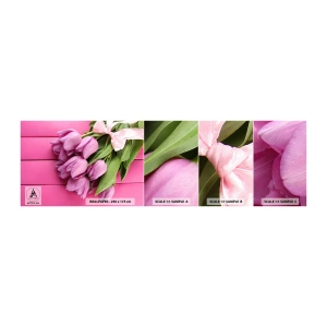 Muestra de fotomural autoadhesivo Deluxe Sticker - Solo para ti - flores, tulipanes, Ramo de flores - 100x30 cm