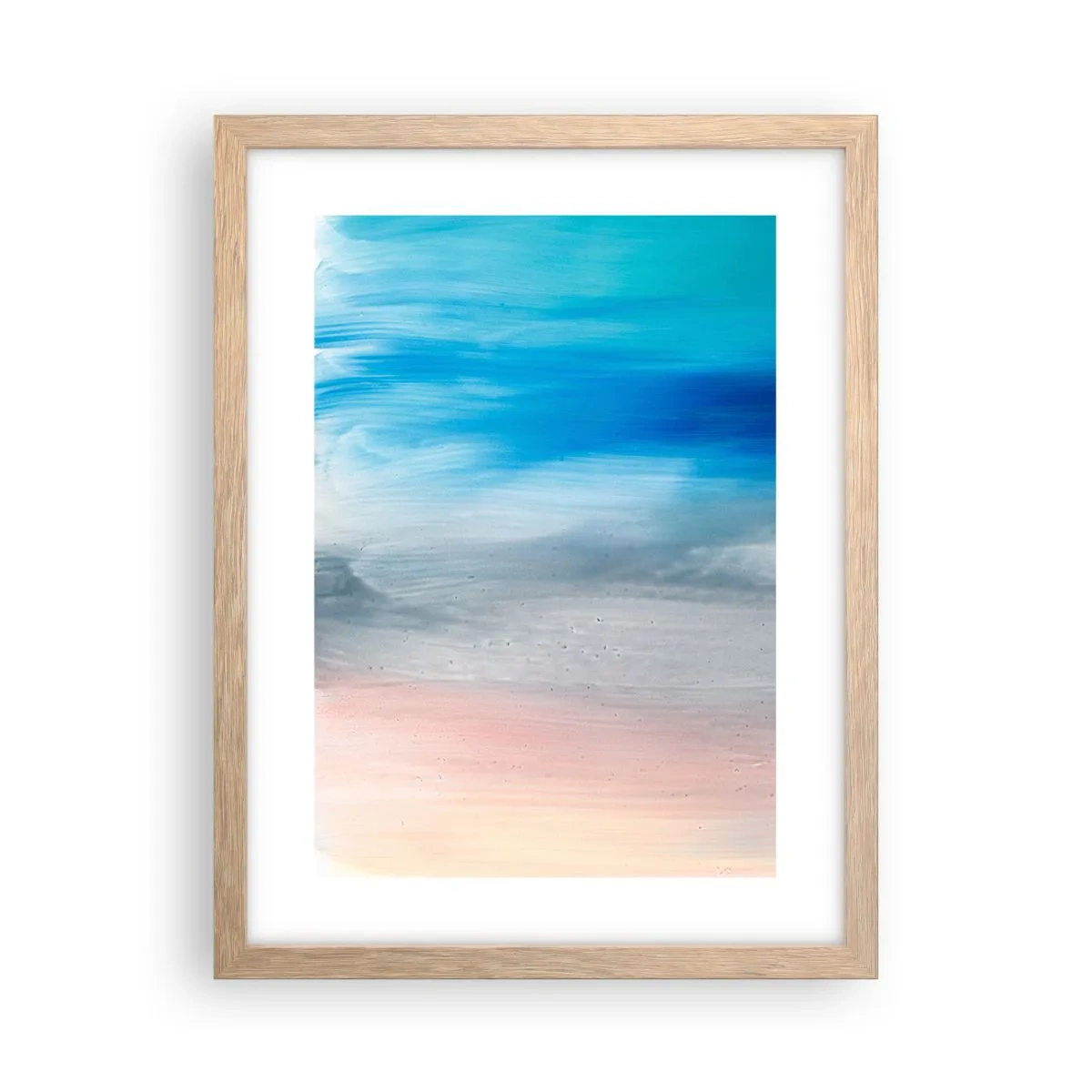 Póster en marco roble claro - Elementos: aire - 30x40 cm