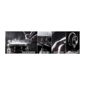 Muestra de fotomural autoadhesivo Deluxe Sticker - El pulso de la música - Música, Un instrumento musical, Tambor - 100x30 cm