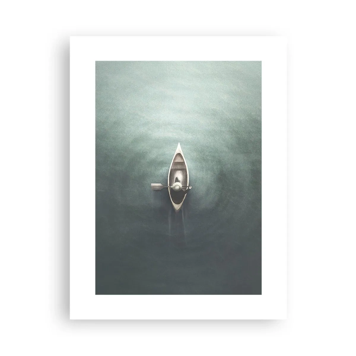 Póster - A través de un lago iluminado por la luna - 30x40 cm