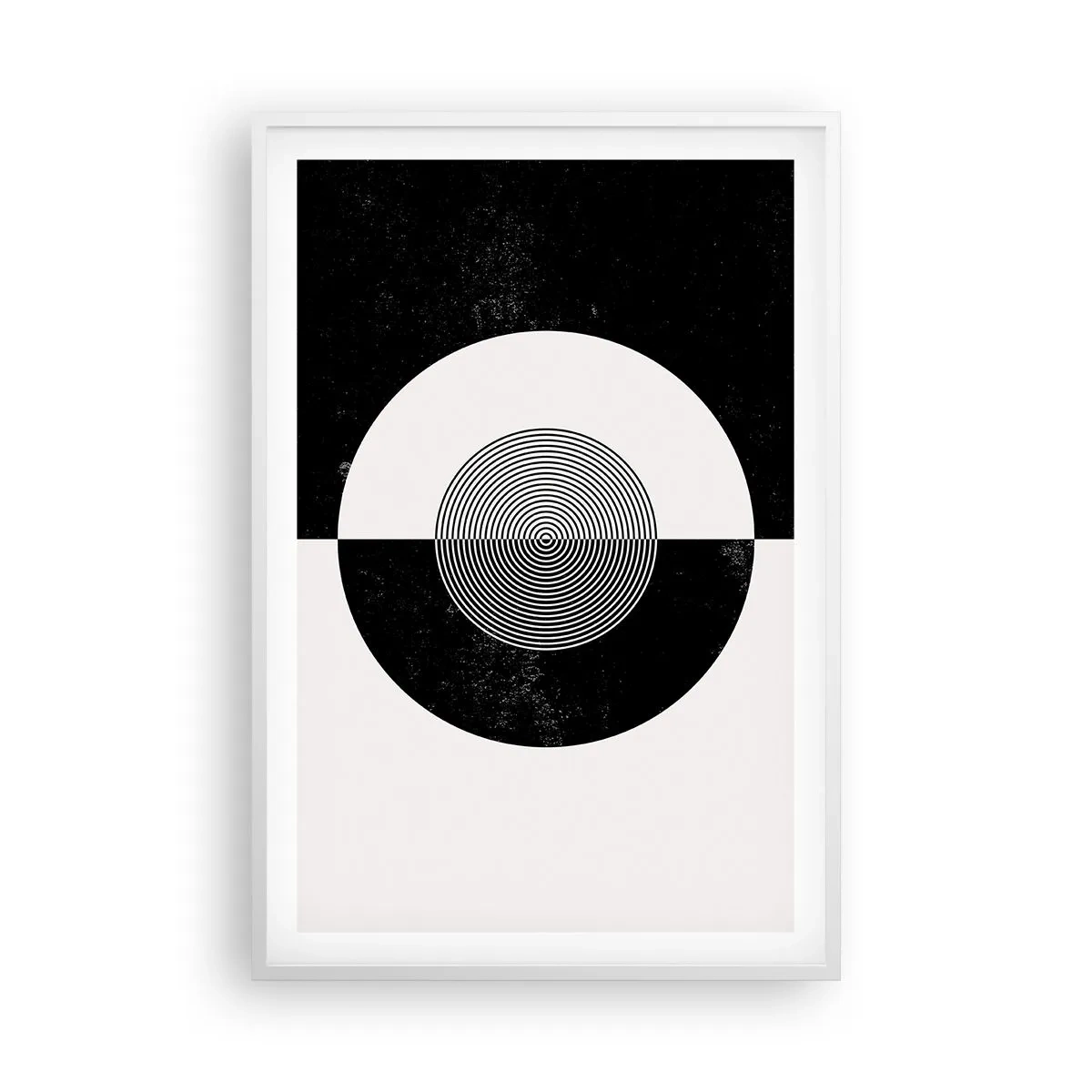 Póster en marco blanco - Armonía en blanco y negro - 61x91 cm