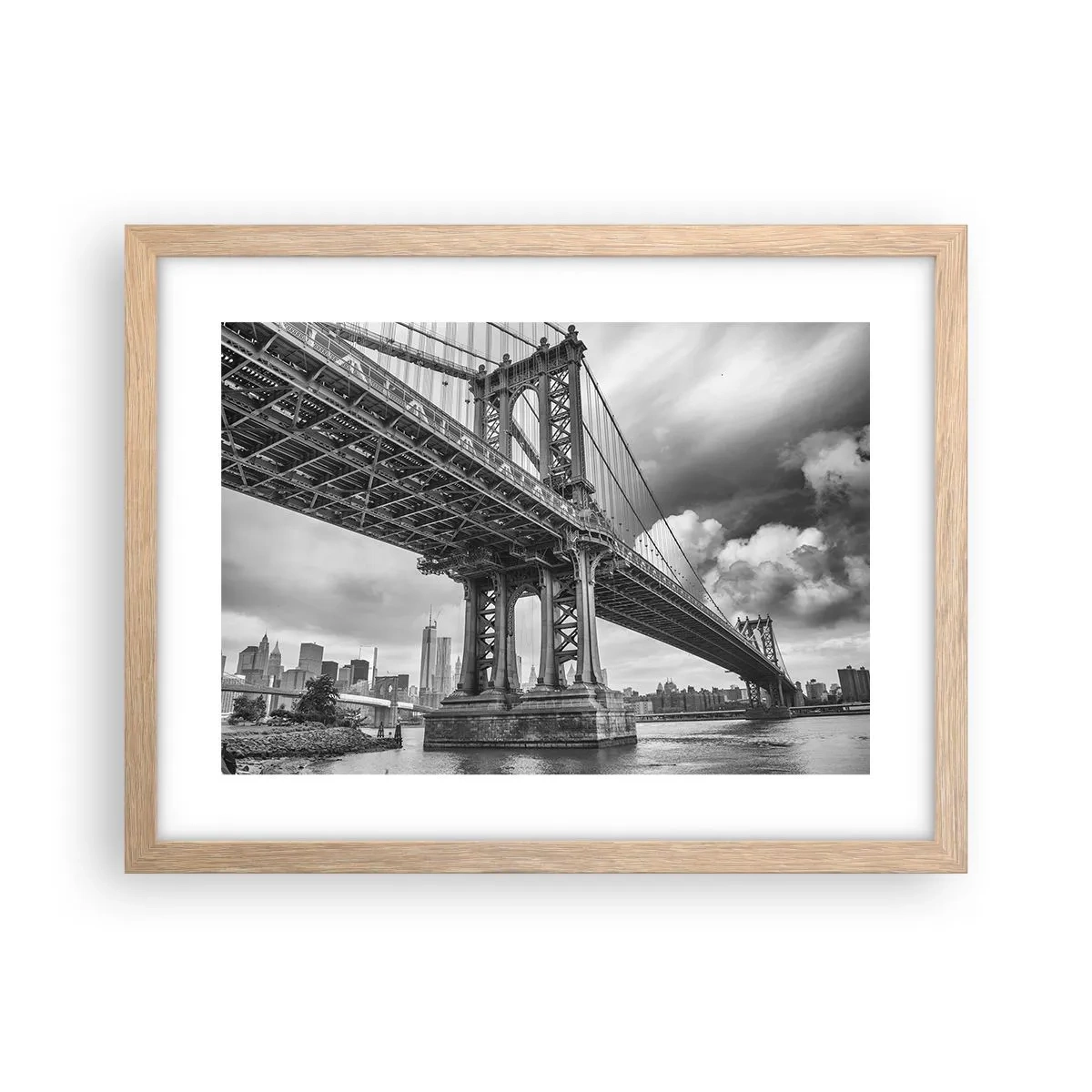 Póster en marco roble claro - Al corazón de la ciudad - 40x30 cm