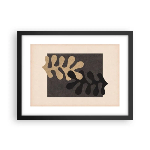 Póster en marco negro - Ausencia y complemento - 40x30 cm