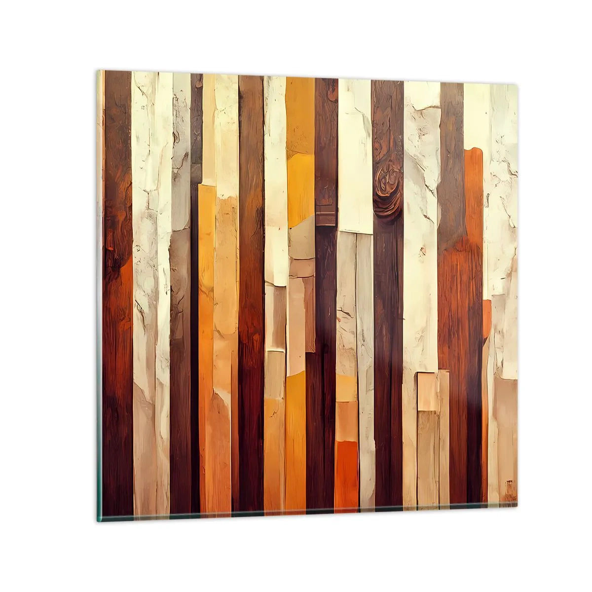 Cuadro sobre vidrio - Impresiones sobre Vidrio - Himno de los árboles del bosque - 30x30 cm