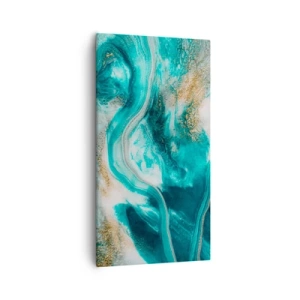 Cuadro sobre lienzo - Impresión de Imagen - Río de oro - 55x100 cm