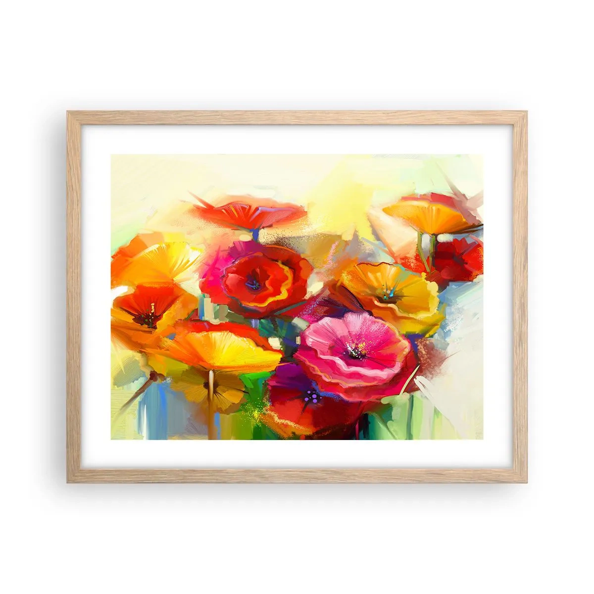 Póster en marco roble claro - No solo rojo - 50x40 cm