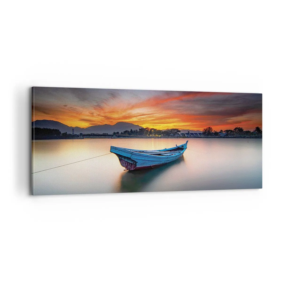 Cuadro sobre lienzo - Impresión de Imagen - Se avecina una buena noche - 100x40 cm