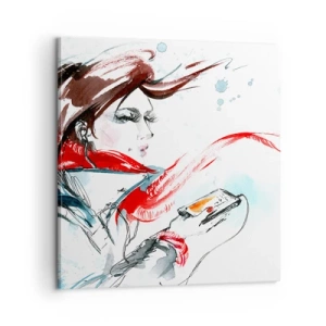 Cuadro sobre lienzo - Impresión de Imagen - Algo suena dentro de mí - 60x60 cm