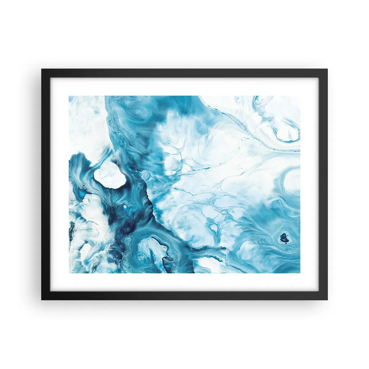 Póster en marco negro - Un concierto azul - 50x40 cm