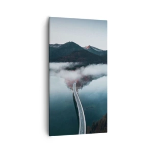 Cuadro sobre lienzo - Impresión de Imagen - Sobre el agua lisa como un espejo - 55x100 cm