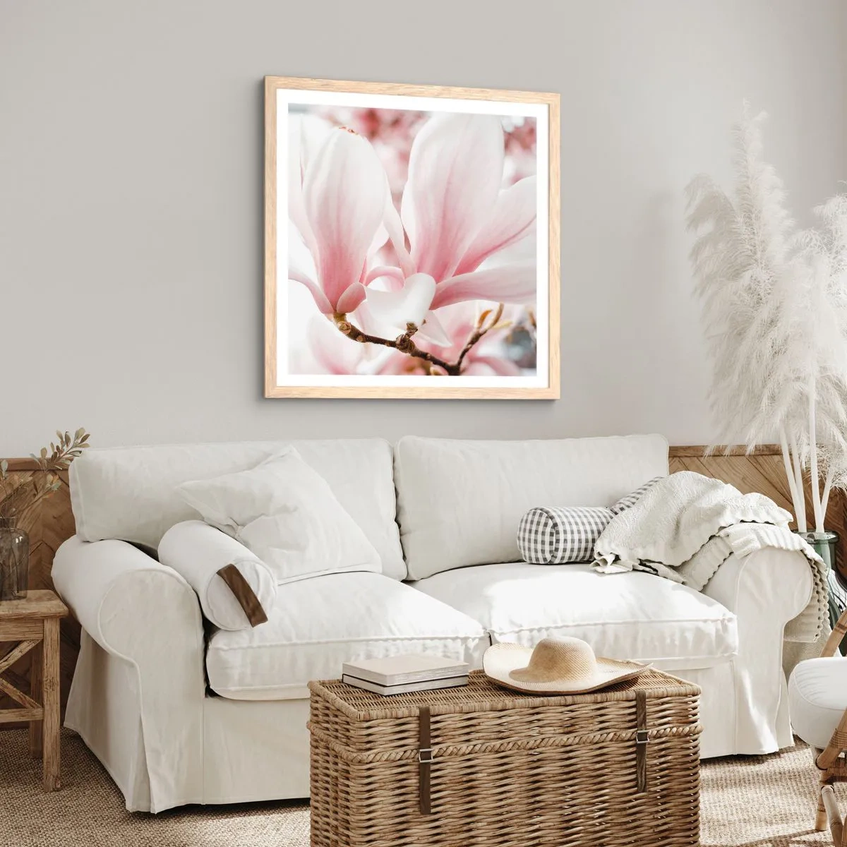 Póster en marco roble claro - Inmensidad de la ternura - 50x50 cm