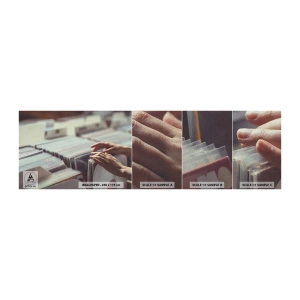 Muestra de fotomural Premium Sand - En busca de emociones - Vinilo, Música, Tienda de música - 100x30 cm