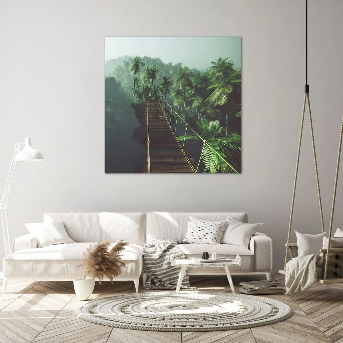 Cuadro sobre lienzo - Impresión de Imagen - Sobre un mar de verde - 50x50 cm