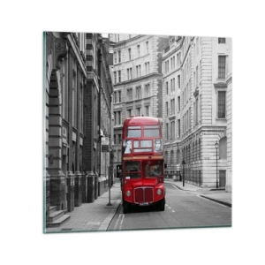 Cuadro sobre vidrio - Impresiones sobre Vidrio - La vida cotidiana no tiene por qué ser gris - 40x40 cm