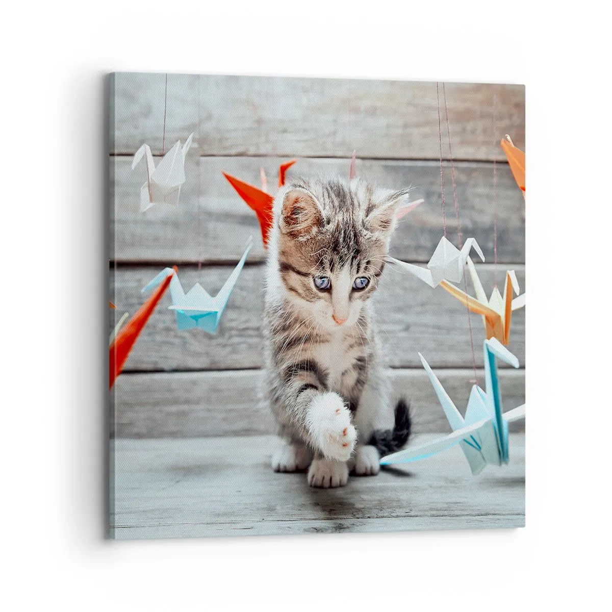 Cuadro sobre lienzo - Impresión de Imagen - La primera lección - 70x70 cm