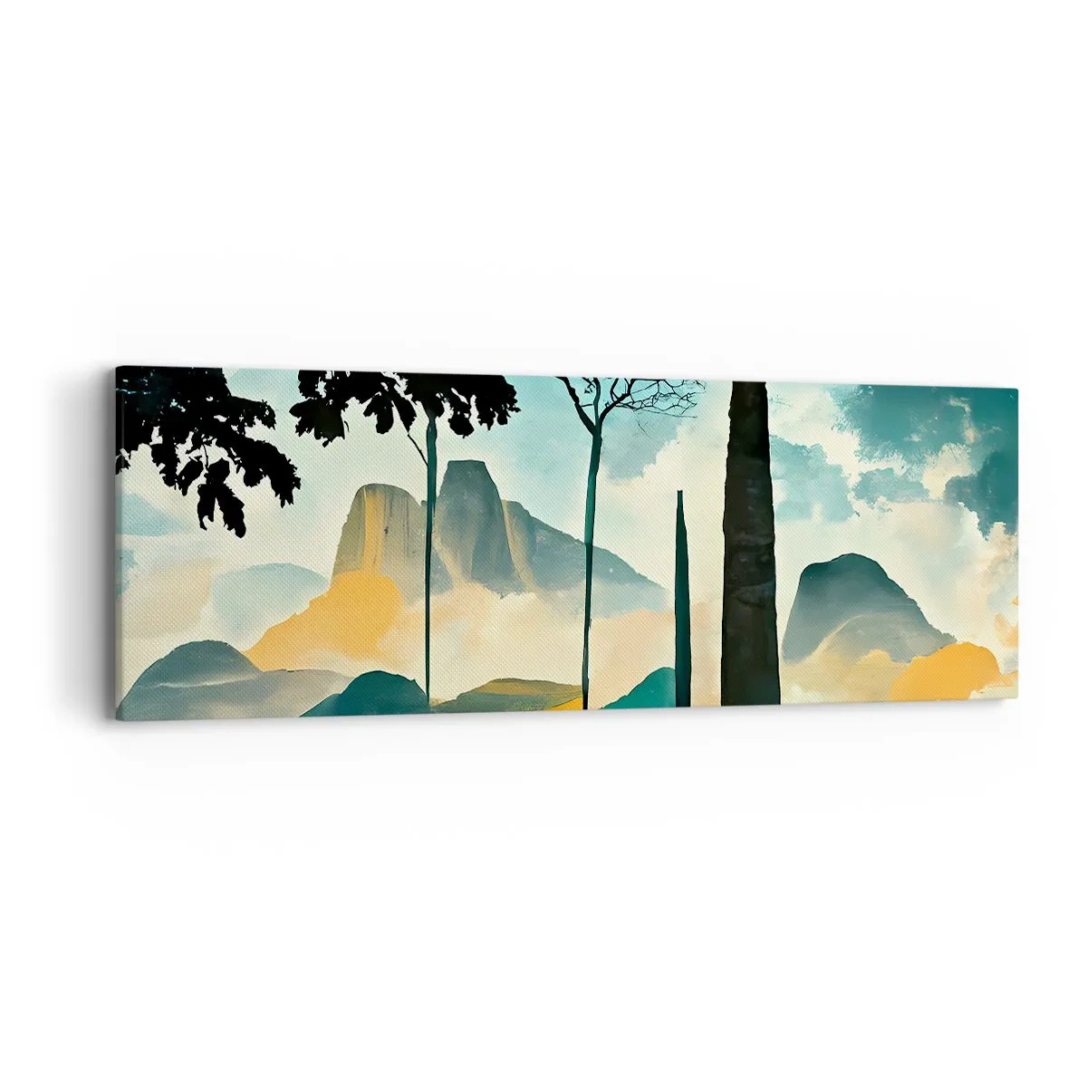 Cuadro sobre lienzo - Impresión de Imagen - Cada vez a más altitud - 90x30 cm