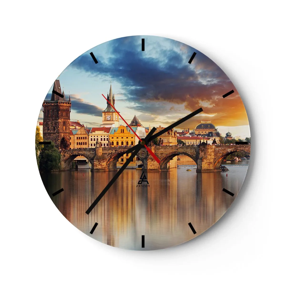 Reloj de pared - Reloj de vidrio - La belleza no tiene edad - 40x40 cm