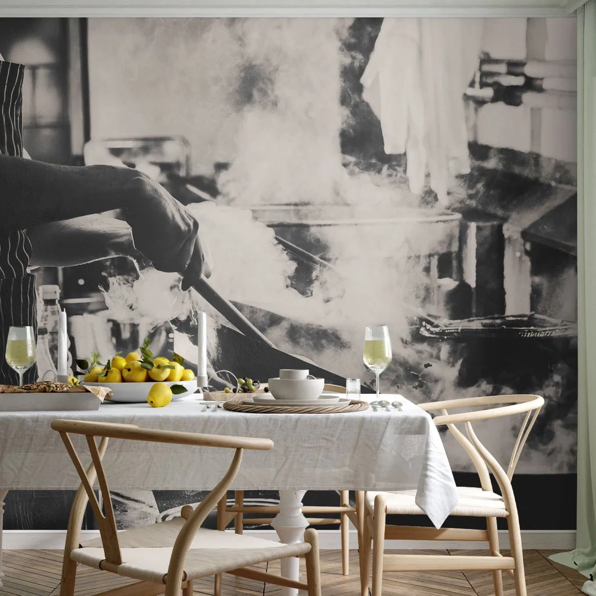 Fotomural Premium Sand - Alquimia de sabores - Cocina, Gastronomía, Restaurante - 100x70 cm