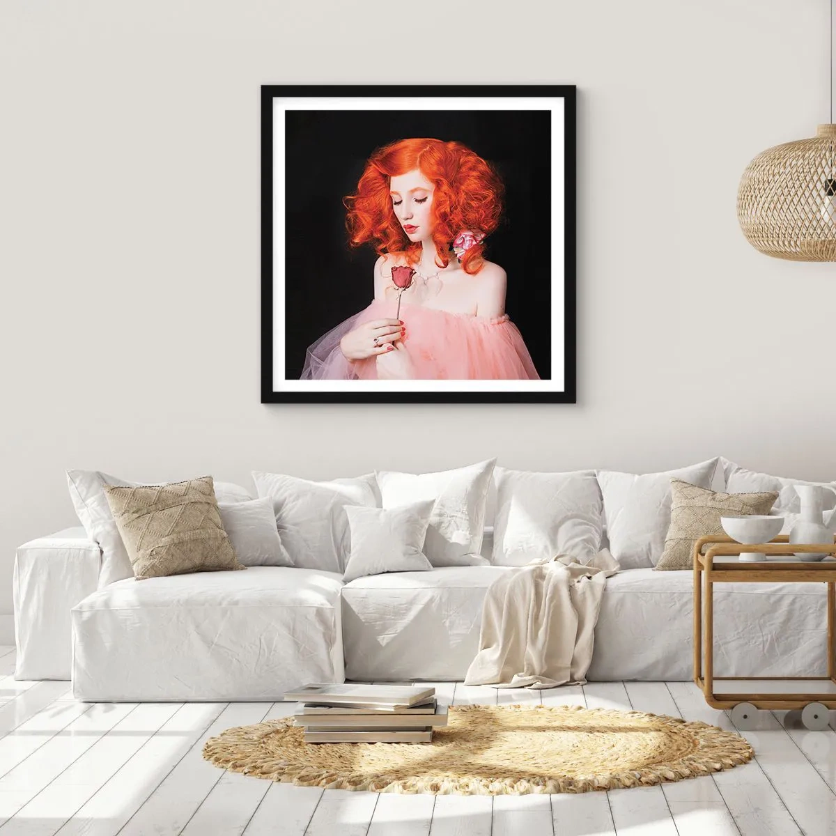 Póster en marco negro - En estilo barroco - 50x50 cm