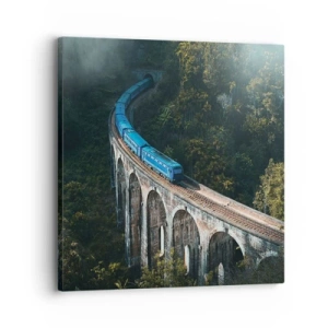 Cuadro sobre lienzo - Impresión de Imagen - Vías sobre la naturaleza - 30x30 cm