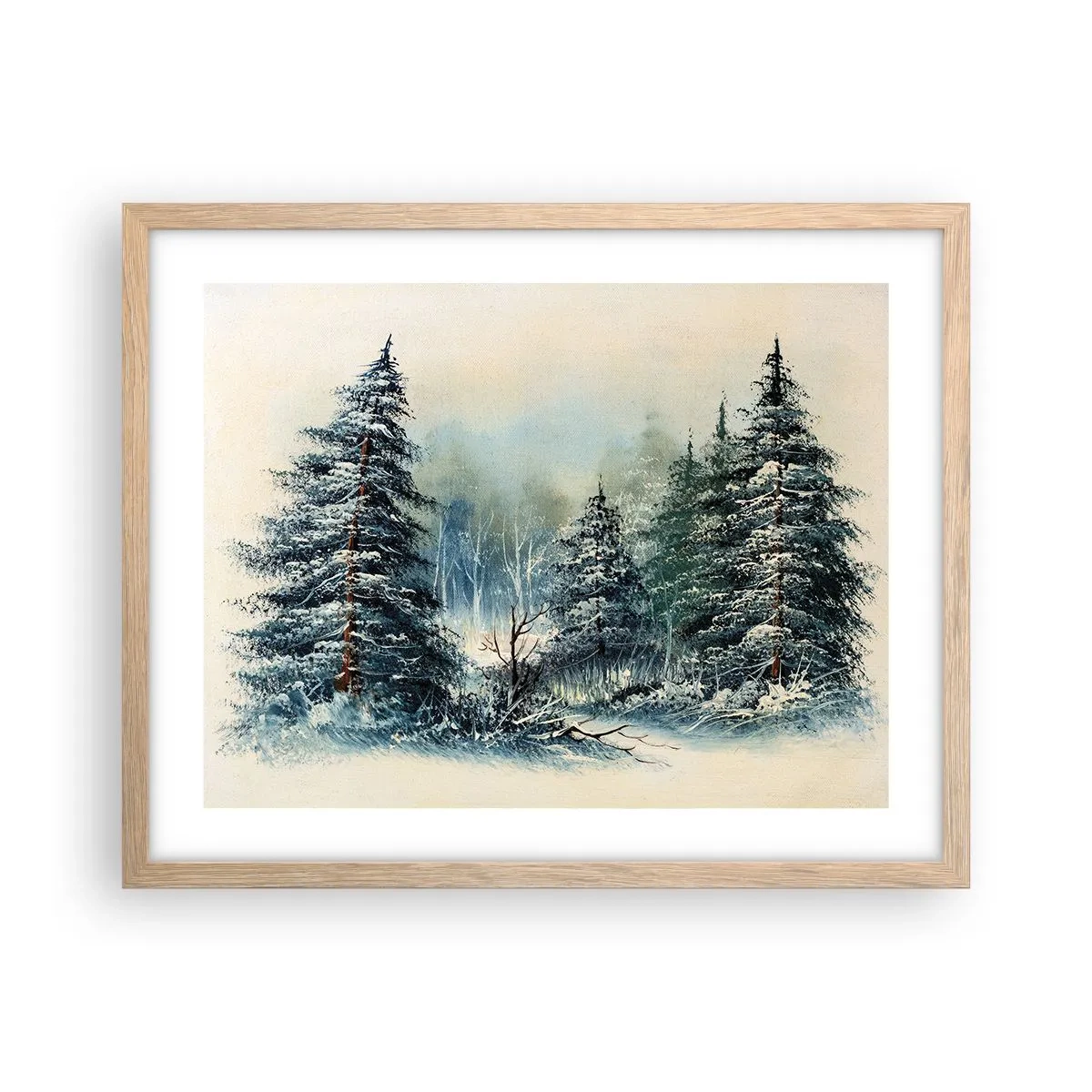 Póster en marco roble claro - Preparados para la Navidad - 50x40 cm