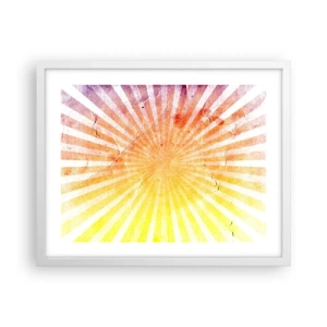 Póster en marco blanco - Renacer del sol - 50x40 cm