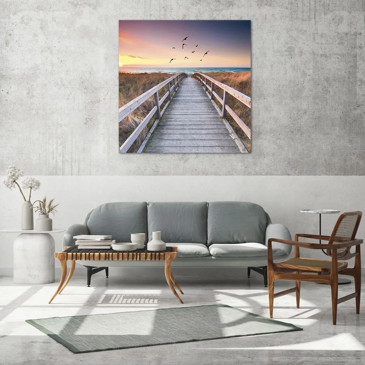 Cuadro sobre vidrio - Impresiones sobre Vidrio - Camino a lo desconocido - 70x70 cm