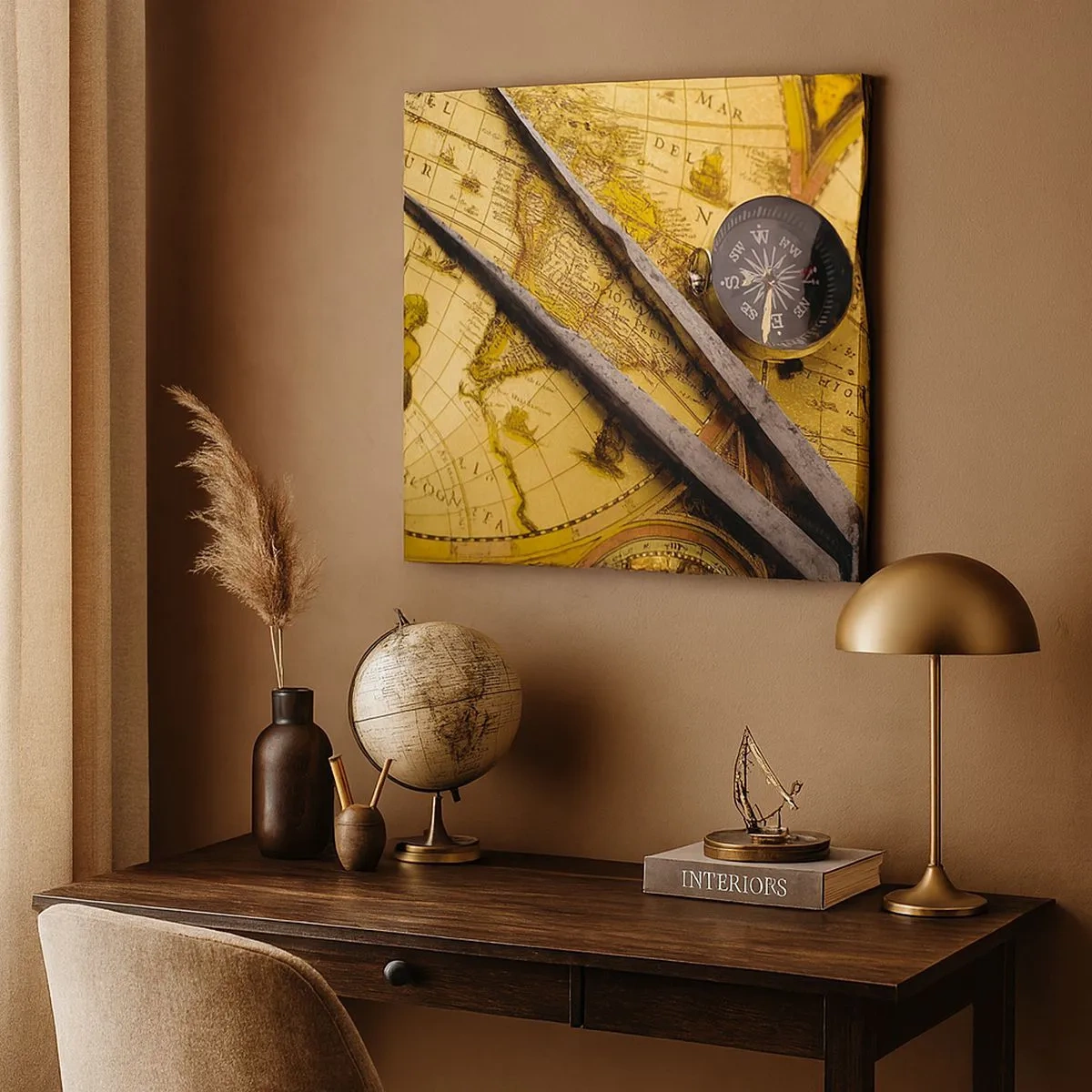 Cuadro sobre lienzo - Impresión de Imagen - ¿Dónde están los tesoros? - 30x30 cm