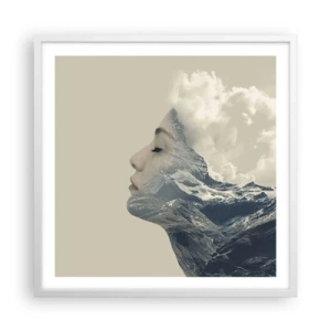 Póster en marco blanco - La belleza de los elementos - 60x60 cm