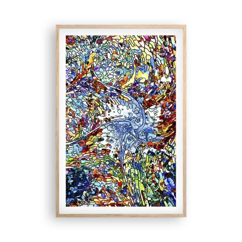 Póster en marco roble claro - Vidriera - 61x91 cm