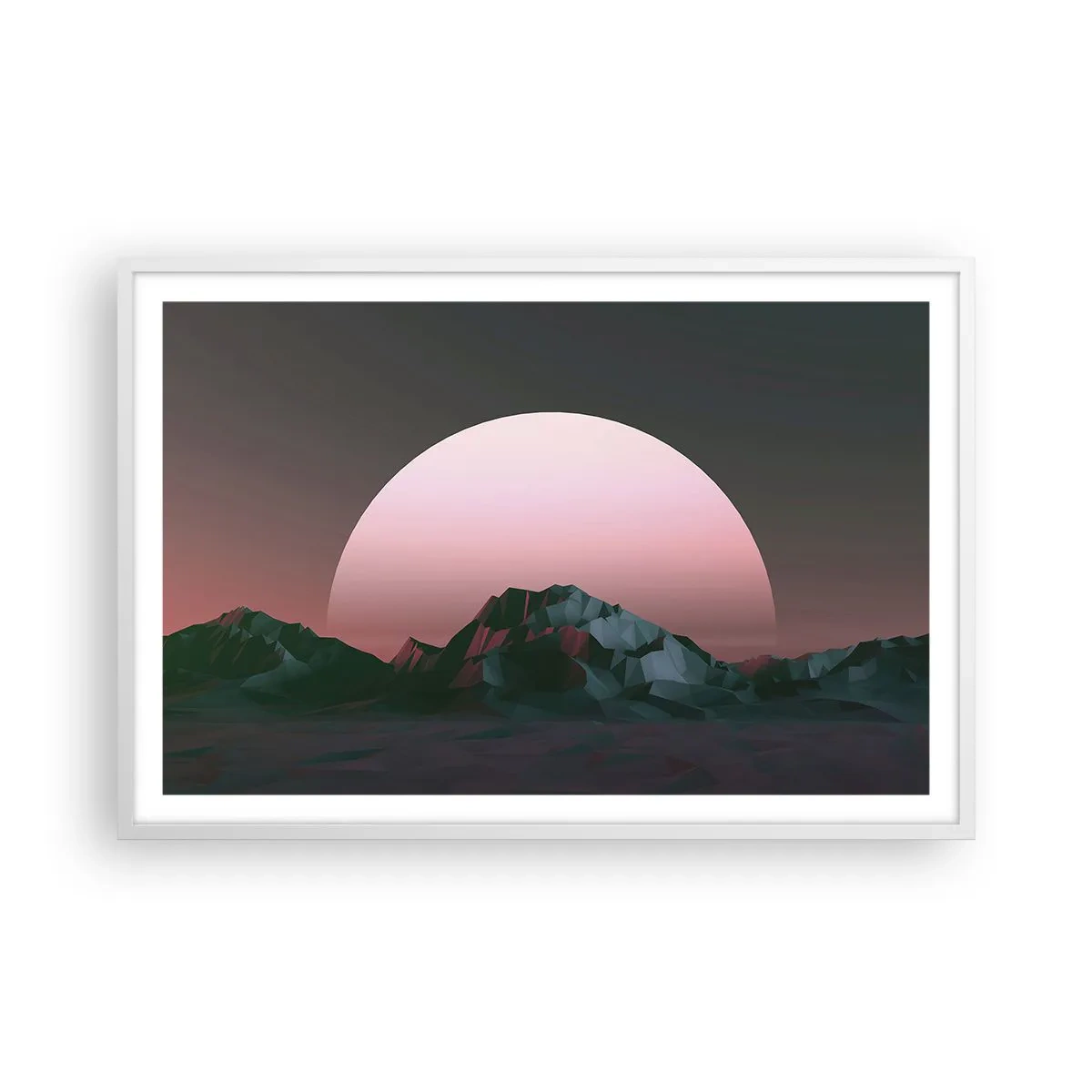 Póster en marco blanco - En una galaxia muy muy lejana - 91x61 cm