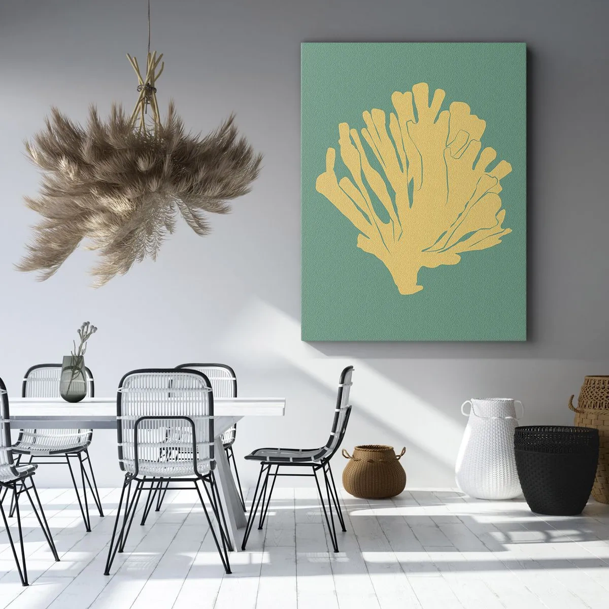 Cuadro sobre lienzo - Impresión de Imagen - Arbusto de un bosque submarino - 55x100 cm