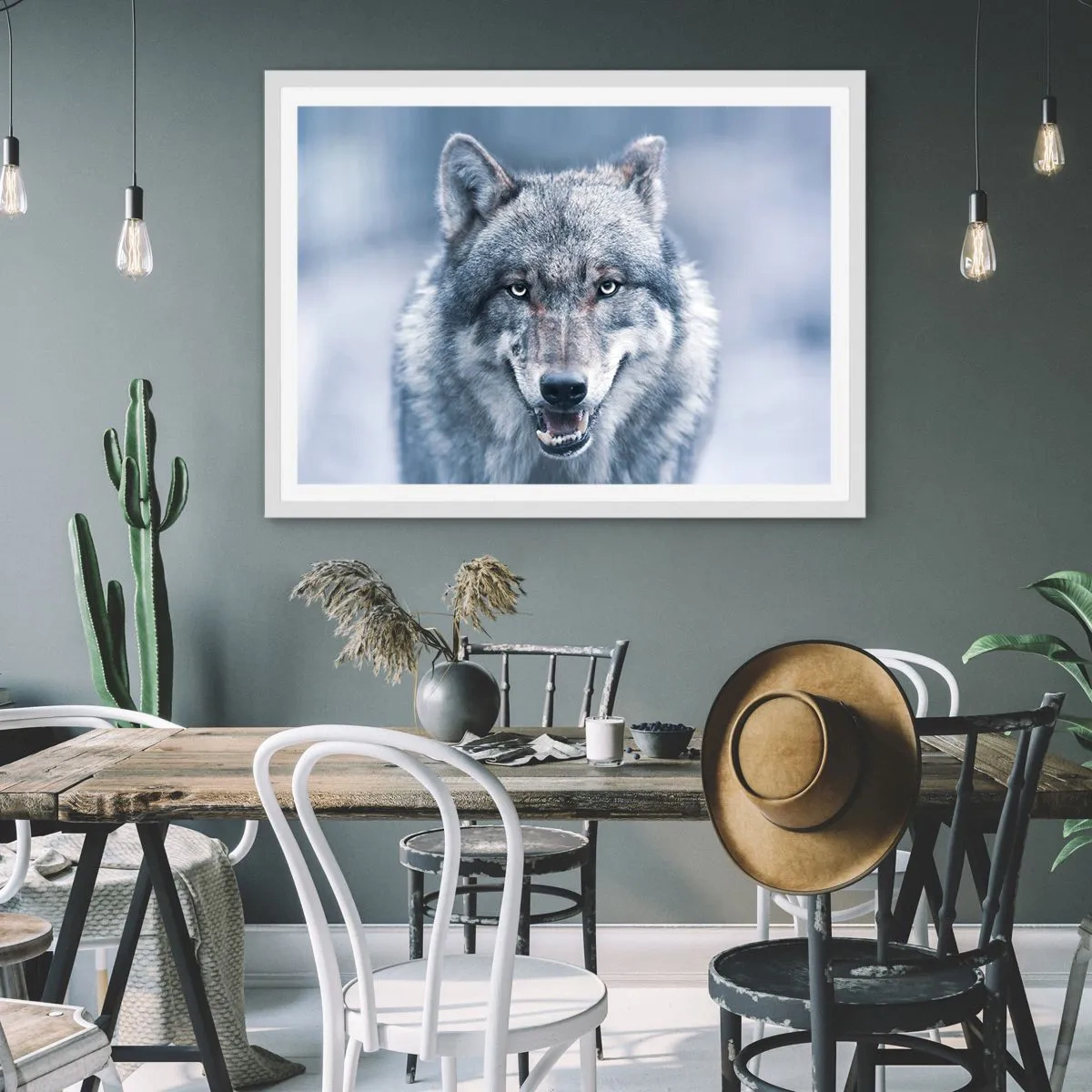 Póster en marco blanco - ¿Aceptarás el reto? - 100x70 cm