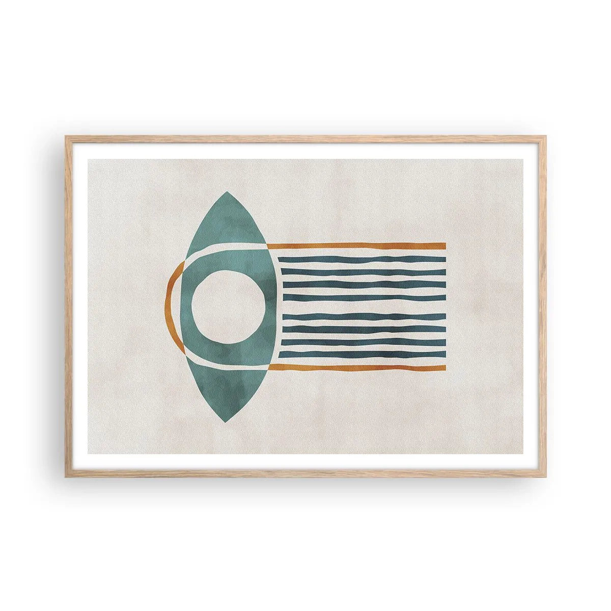 Póster en marco roble claro - Signos y rituales - 100x70 cm