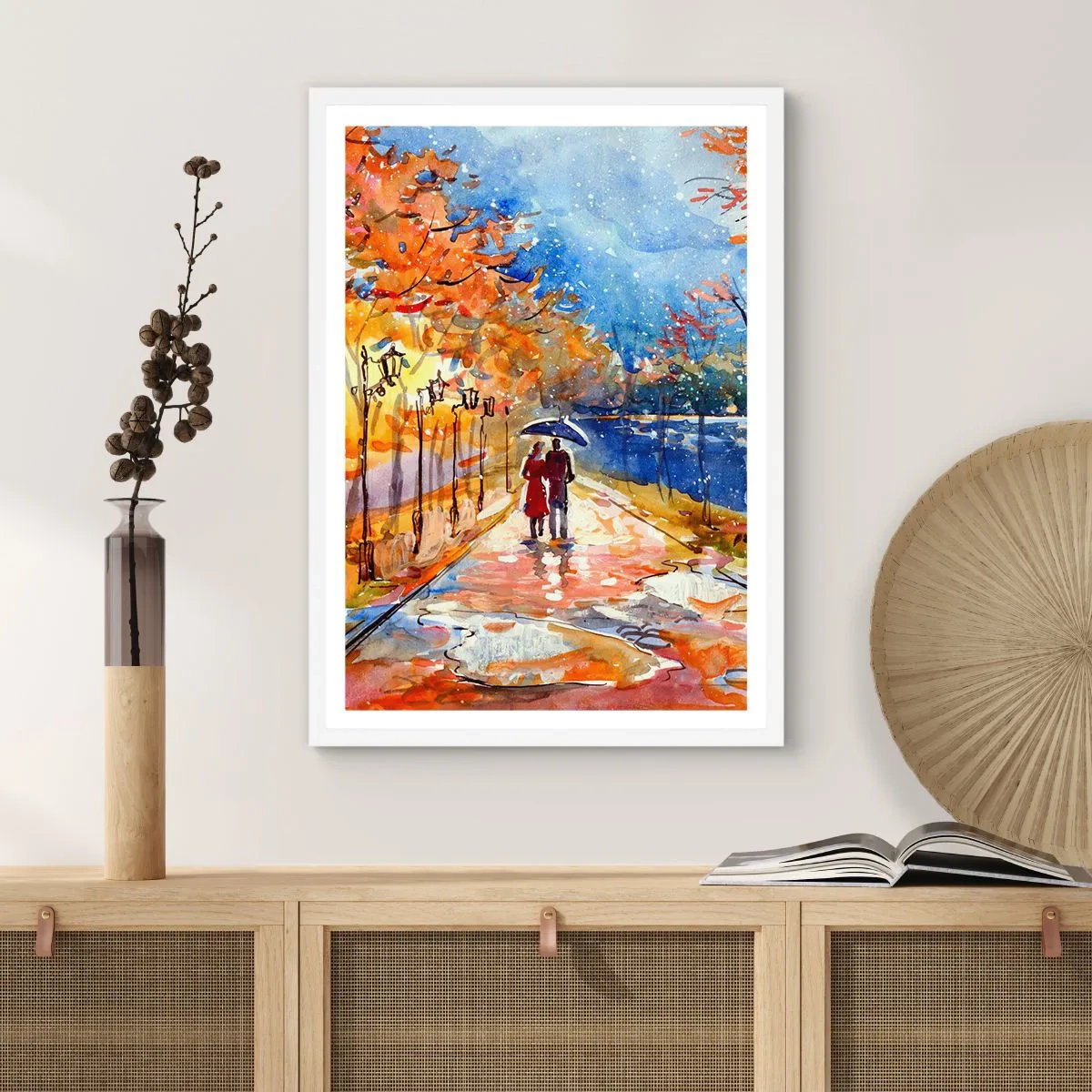 Póster en marco blanco - Juntos hasta el límite del tiempo - 61x91 cm