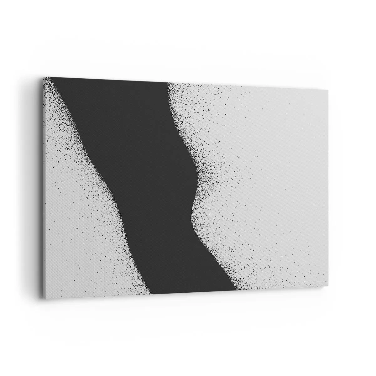 Cuadro sobre lienzo - Impresión de Imagen - Patrón abstracto en blanco y negro con puntos delicados sobre lienzo - 120x80cm - Equilibrio suave - Decoración de pared moderna para salón y dormitorio ARTTOR