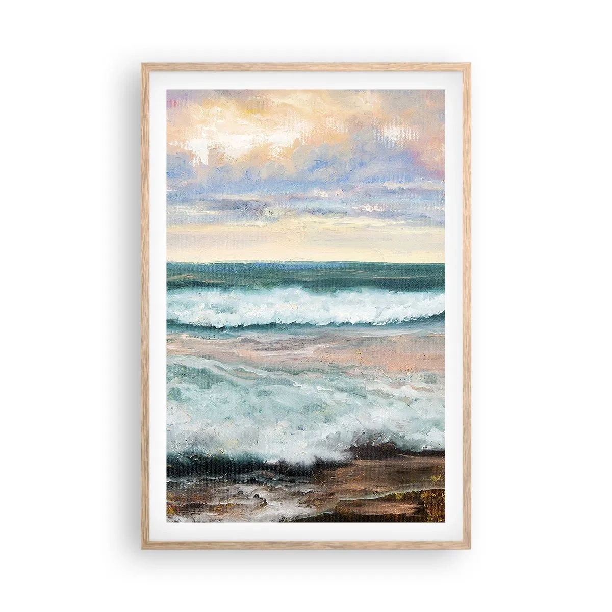 Póster en marco roble claro - Aquí suavizarás tu alma - 61x91 cm