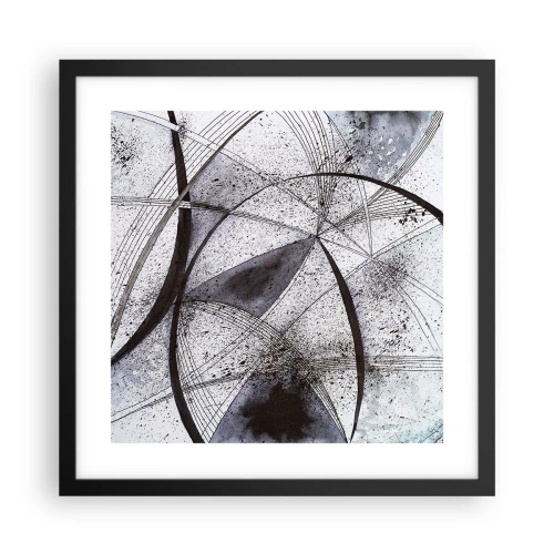 Póster en marco negro - Fantasía futurista - 40x40 cm