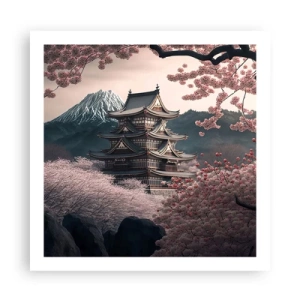 Póster - Tierra de cerezos en flor - 60x60 cm