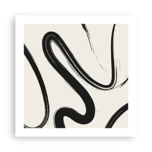 Póster - Fantasía en blanco y negro - 50x50 cm