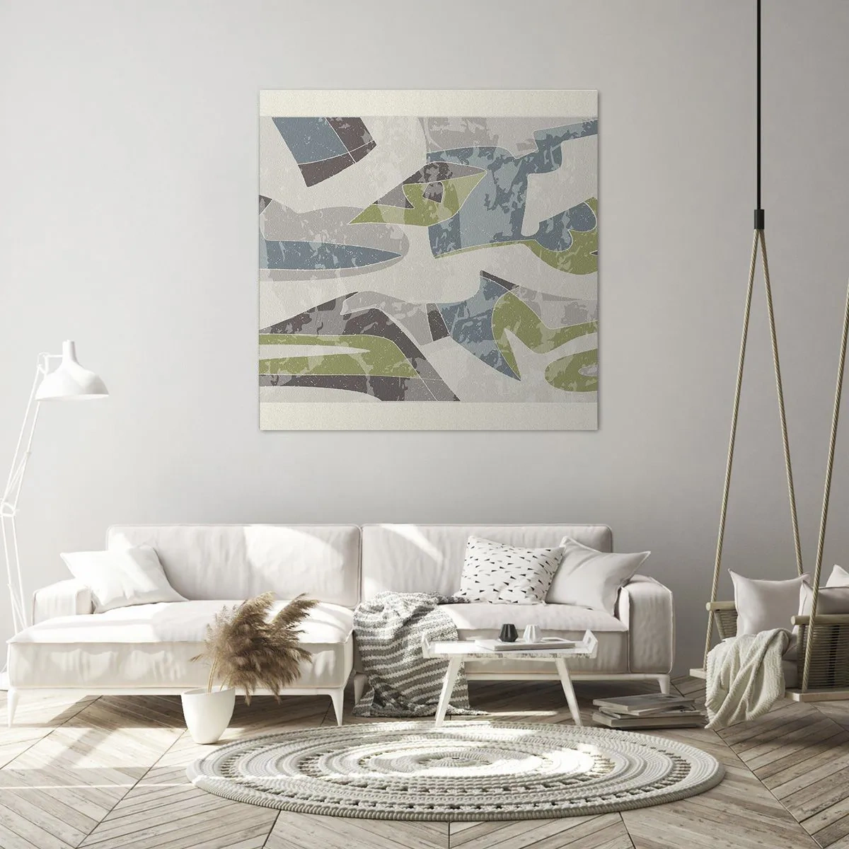 Cuadro sobre lienzo - Impresión de Imagen - Composición tras vidriera - 70x70 cm