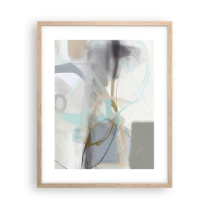 Póster en marco roble claro - Abstracción brumosa - 40x50 cm