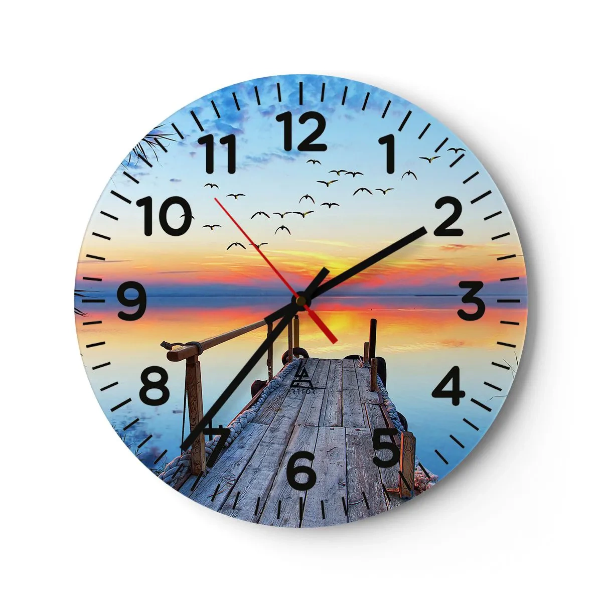 Reloj de pared - Reloj de vidrio - Es hora de volver... - 40x40 cm
