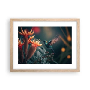 Póster en marco roble claro - Una vida verdaderamente colorida - 40x30 cm