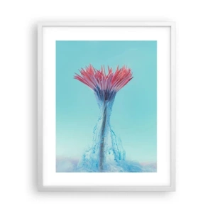 Póster en marco blanco - En un abrazo vigorizante - 40x50 cm