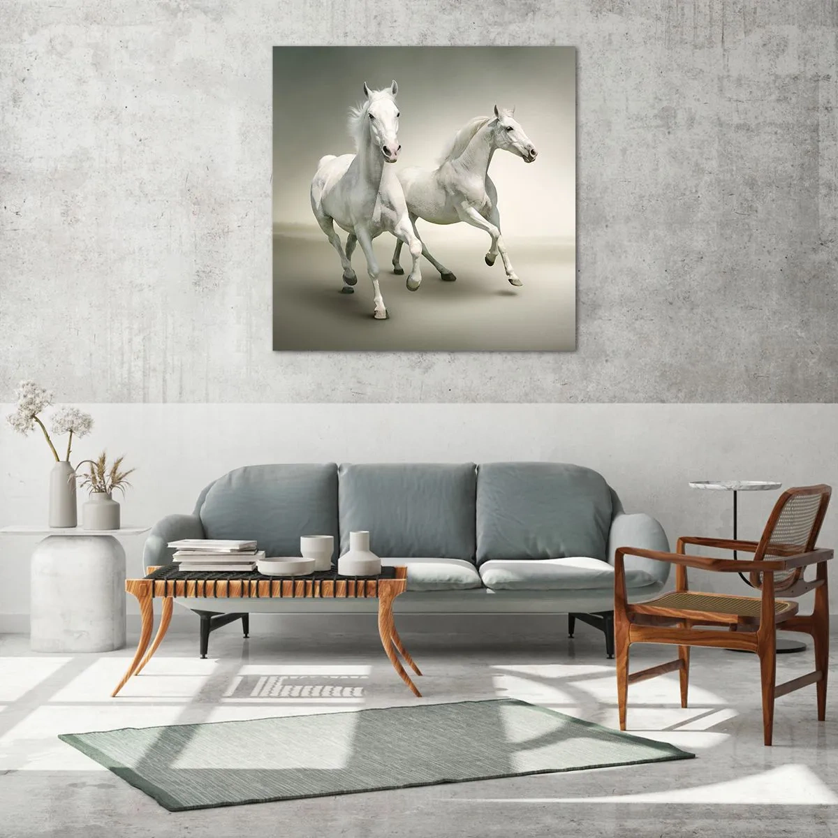 Cuadro sobre vidrio - Impresiones sobre Vidrio - ¡Poder blanco! - 70x70 cm