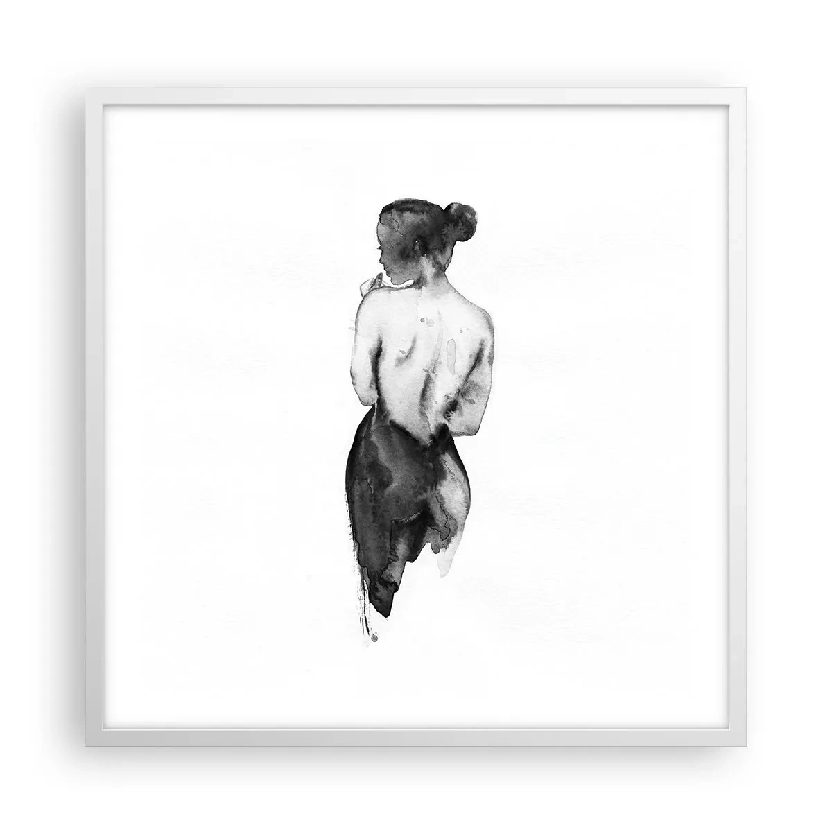 Póster en marco blanco - Sin ella el mundo deja de tener sentido - 60x60 cm