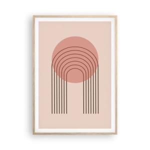 Póster en marco roble claro - Atracción irresistible - 70x100 cm